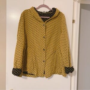 Habitat Yellow Polka Dot Women's Jacket Size M